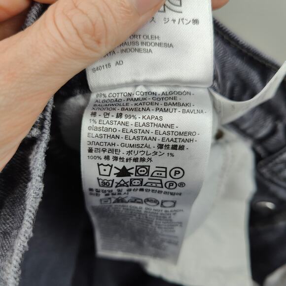 Levis Wedgie Straight Jeans Womens 27 That Girl Charcoal Straight Leg Stretch - Picture 8 of 10